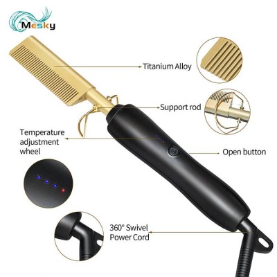 2020 Fire Drop Shipping Hot Selling Hot Comb Hot Pressing Comb For Kinky Wig Hair